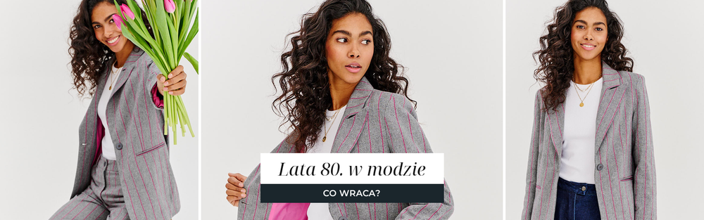 Marynarka w prążki o zaznaczonej linii ramion