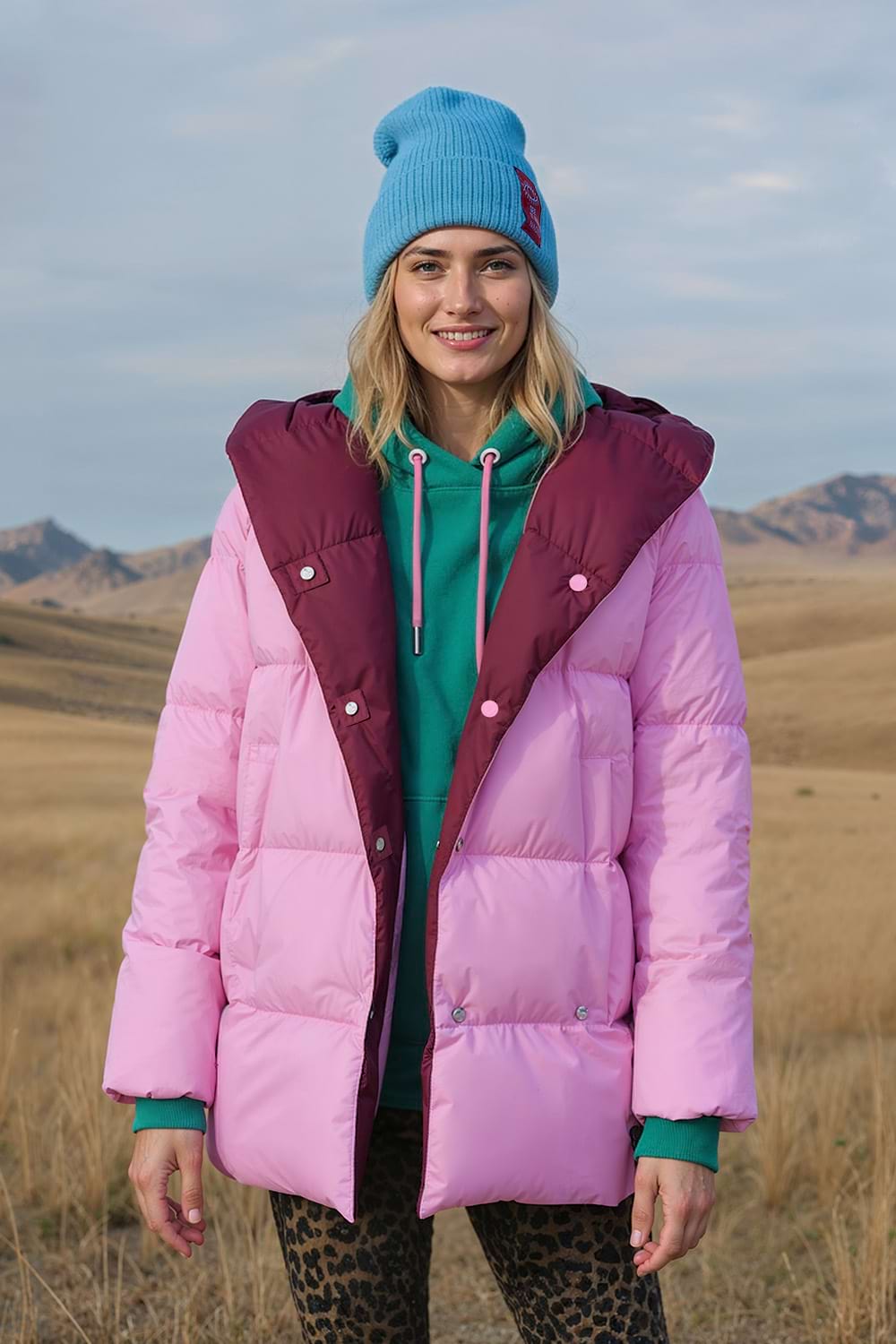 Dwustronna kurtka zimowa Alaska Rosette
