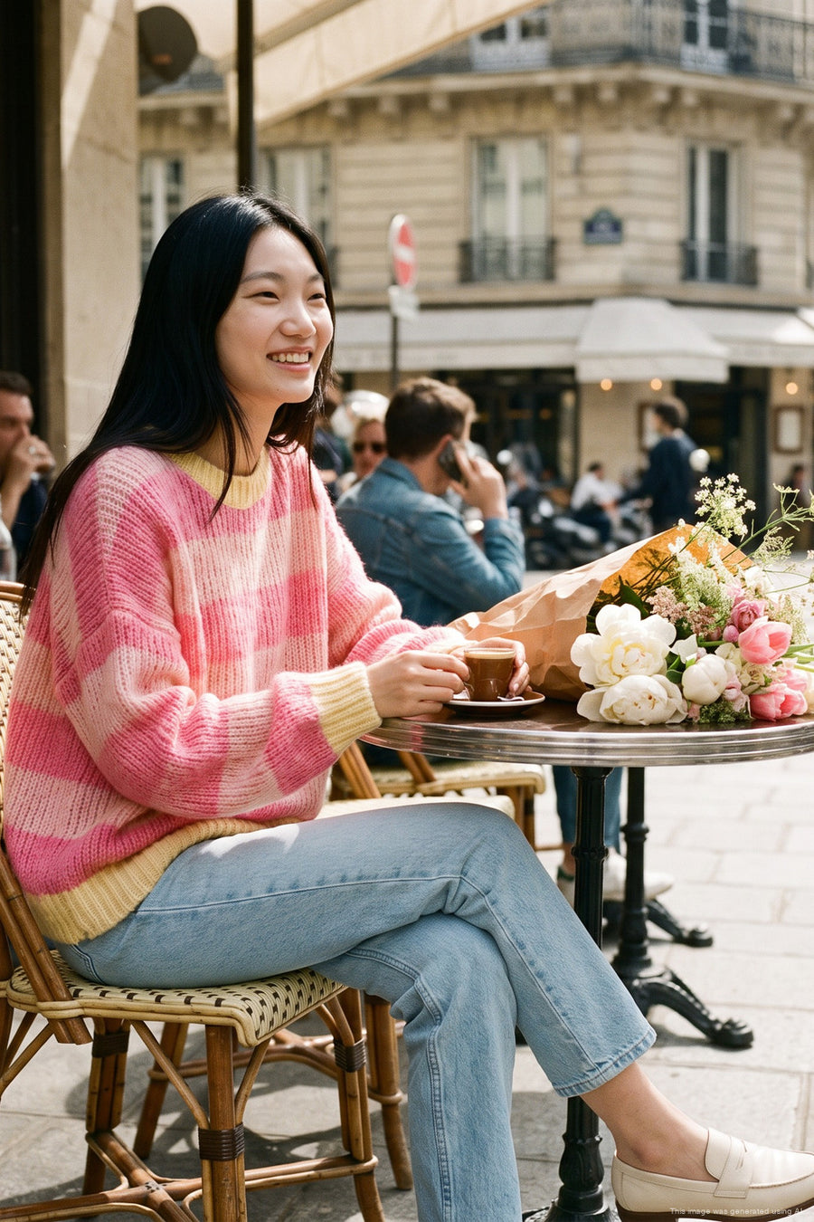 Sweter z wełną Strawberry Cream