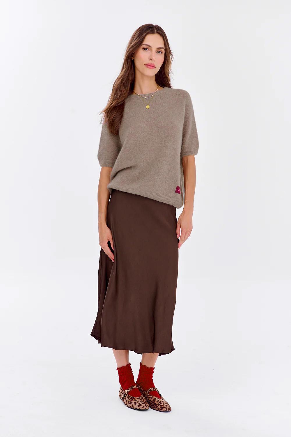 Sweter z krótkim rękawem Soft Cappuccino