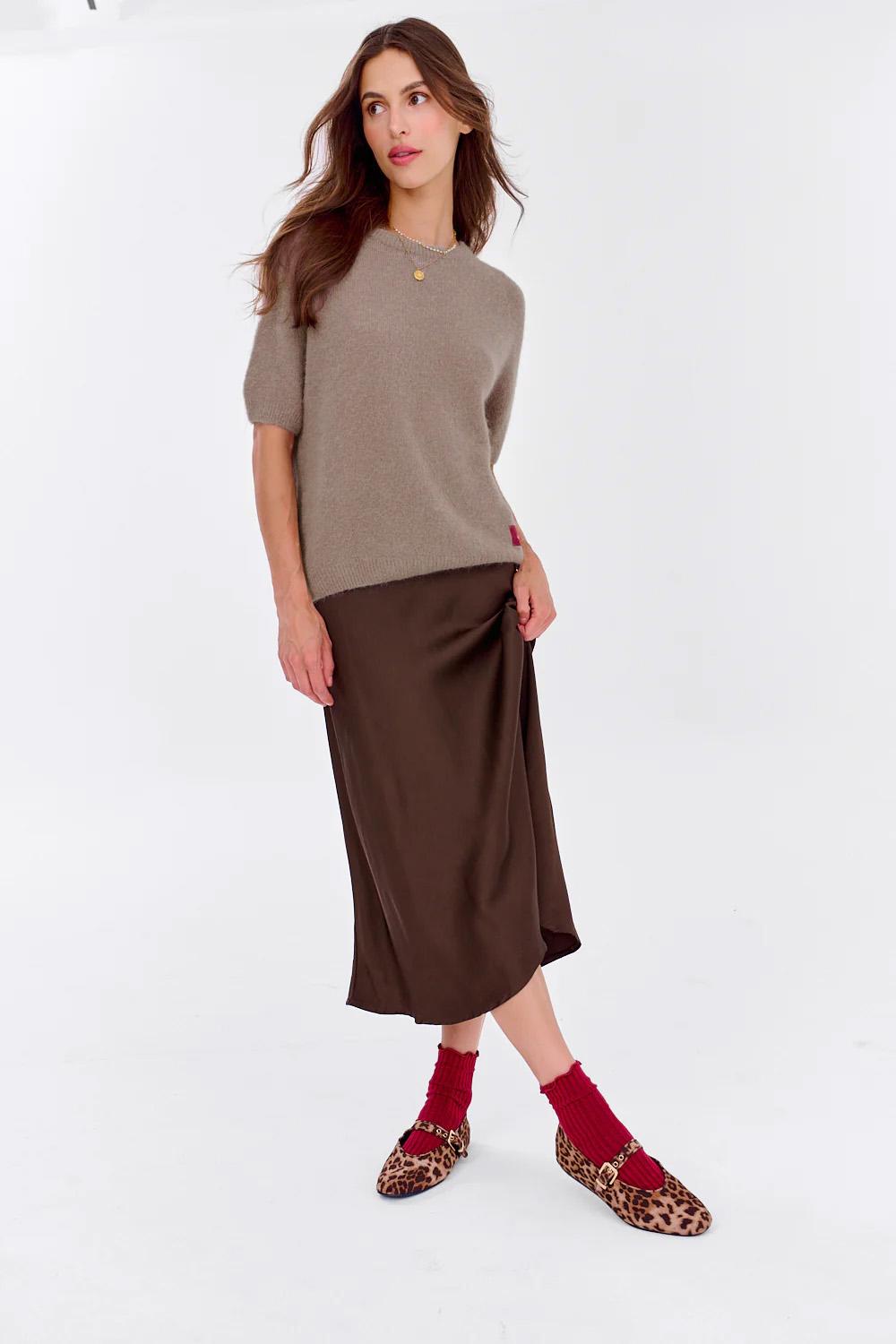 Sweter z krótkim rękawem Soft Cappuccino