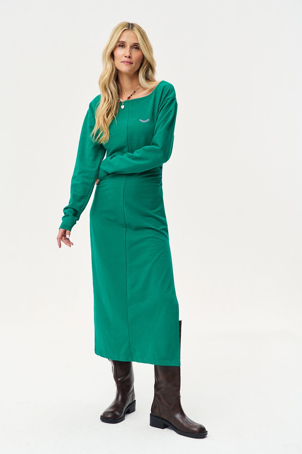 Sukienka dzianinowa Emerald Hush