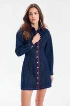 Sukienka jeansowa mini Swinging Stitch