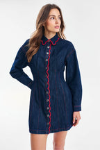 Sukienka jeansowa mini Swinging Stitch