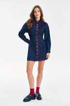 Sukienka jeansowa mini Swinging Stitch