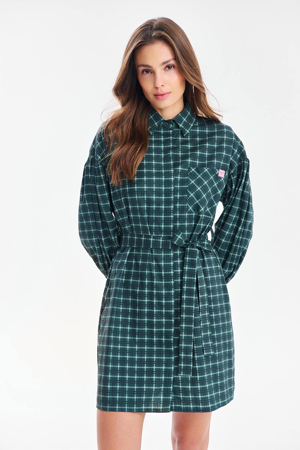 Sukienka koszulowa mini Tartan Rebel