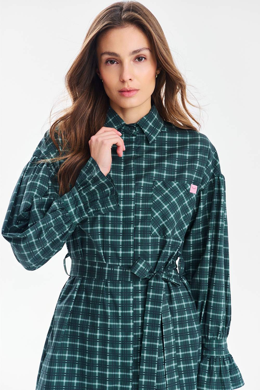 Sukienka koszulowa mini Tartan Rebel