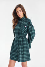 Sukienka koszulowa mini Tartan Rebel