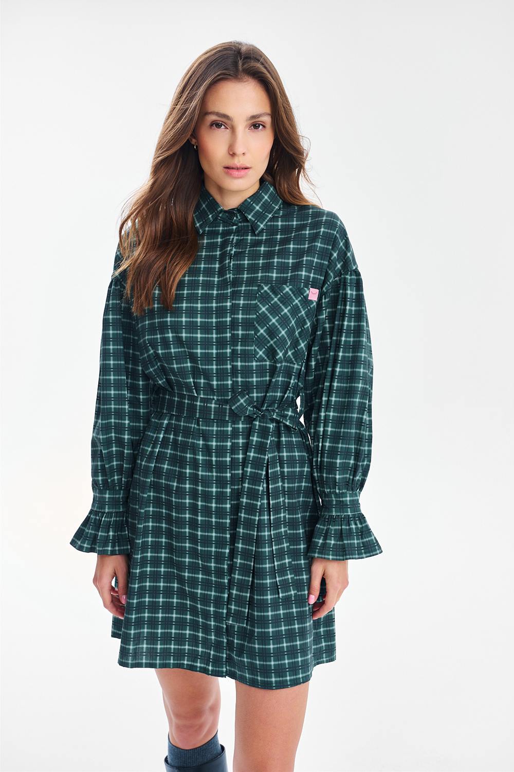 Sukienka koszulowa mini Tartan Rebel