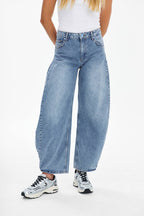 Spodnie jeansowe barrel Morning Mist
