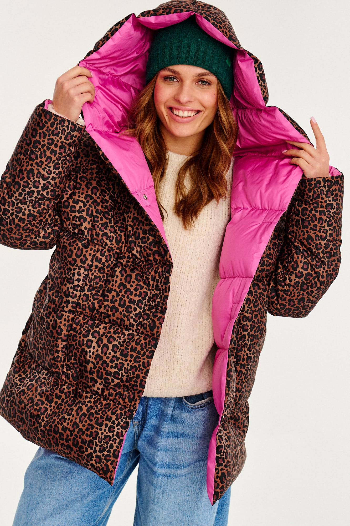 Dwustronna kurtka zimowa Alaska Pink Panther