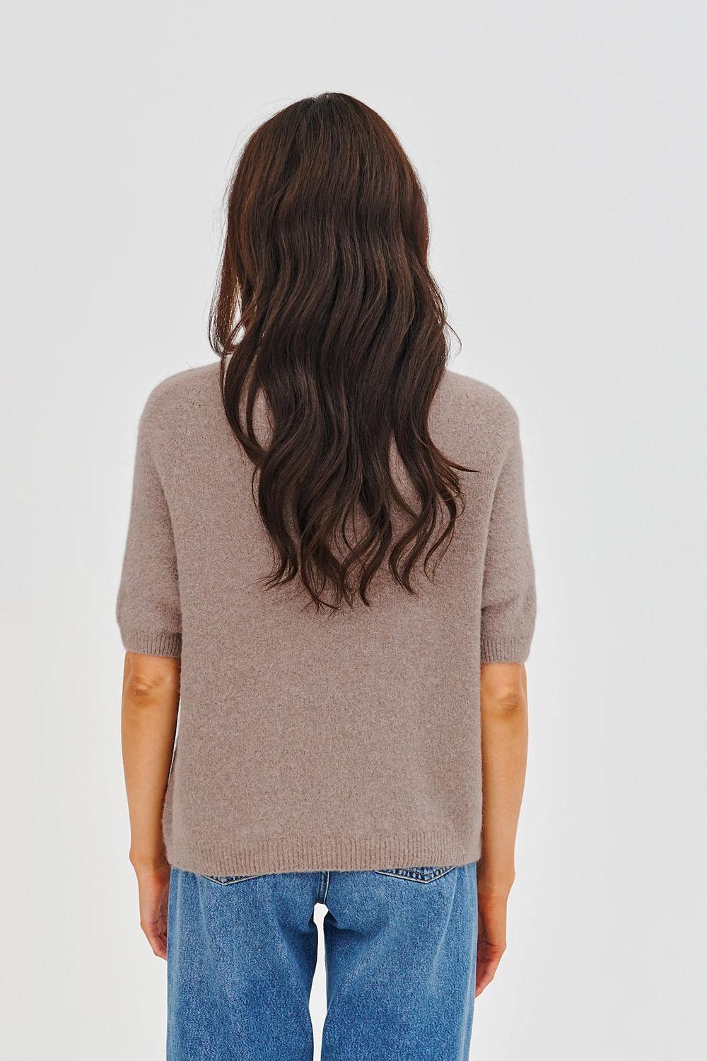 Sweter z krótkim rękawem Soft Cappuccino