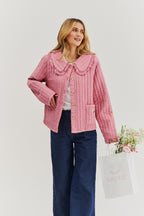 Lekka kurtka pikowana Rosy Blush