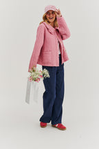 Lekka kurtka pikowana Rosy Blush
