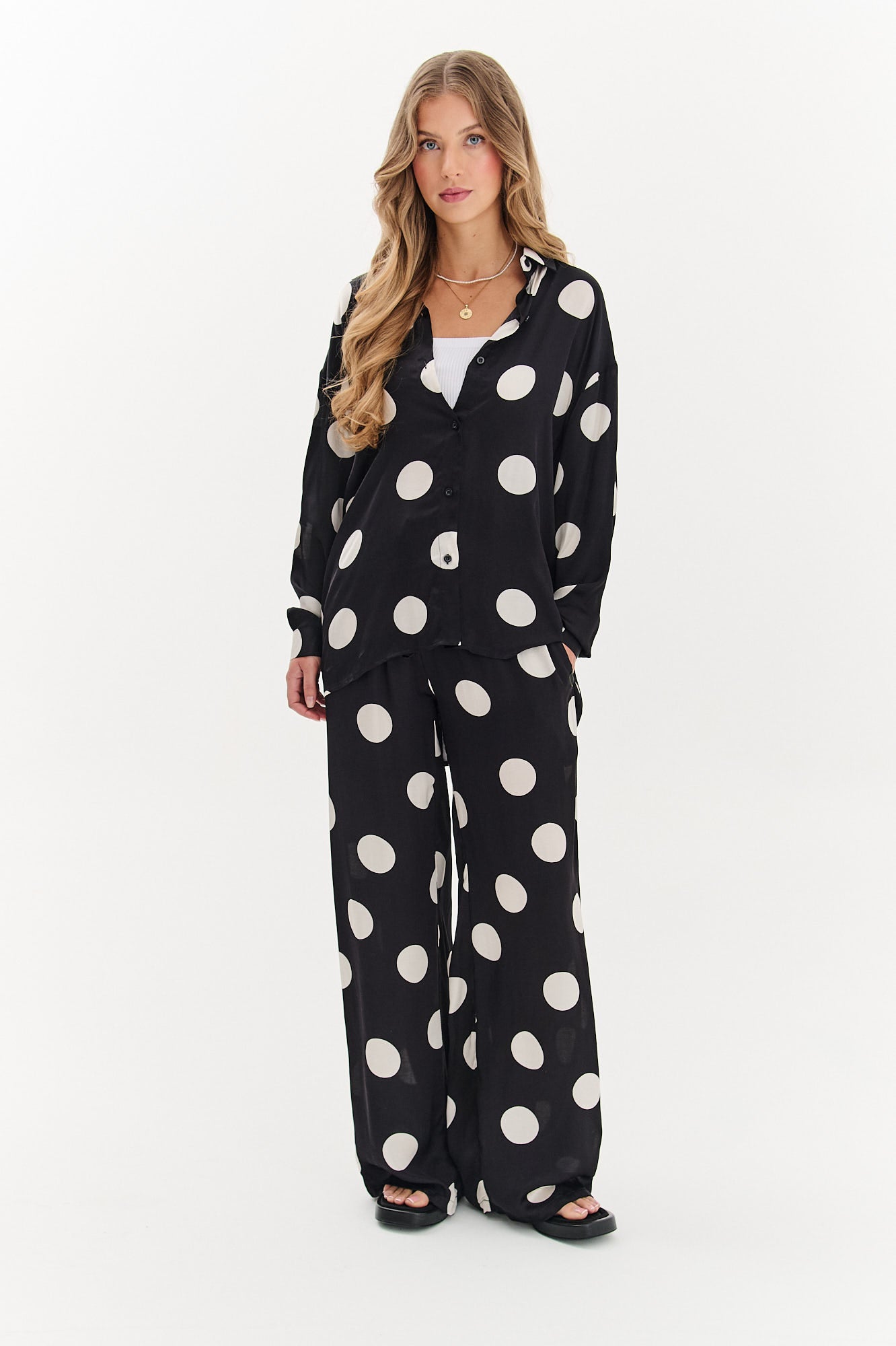 Szerokie spodnie Lucky Dots