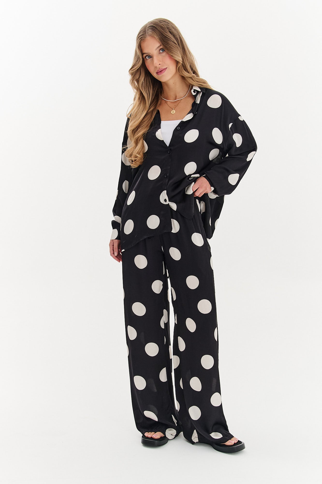 Szerokie spodnie Lucky Dots