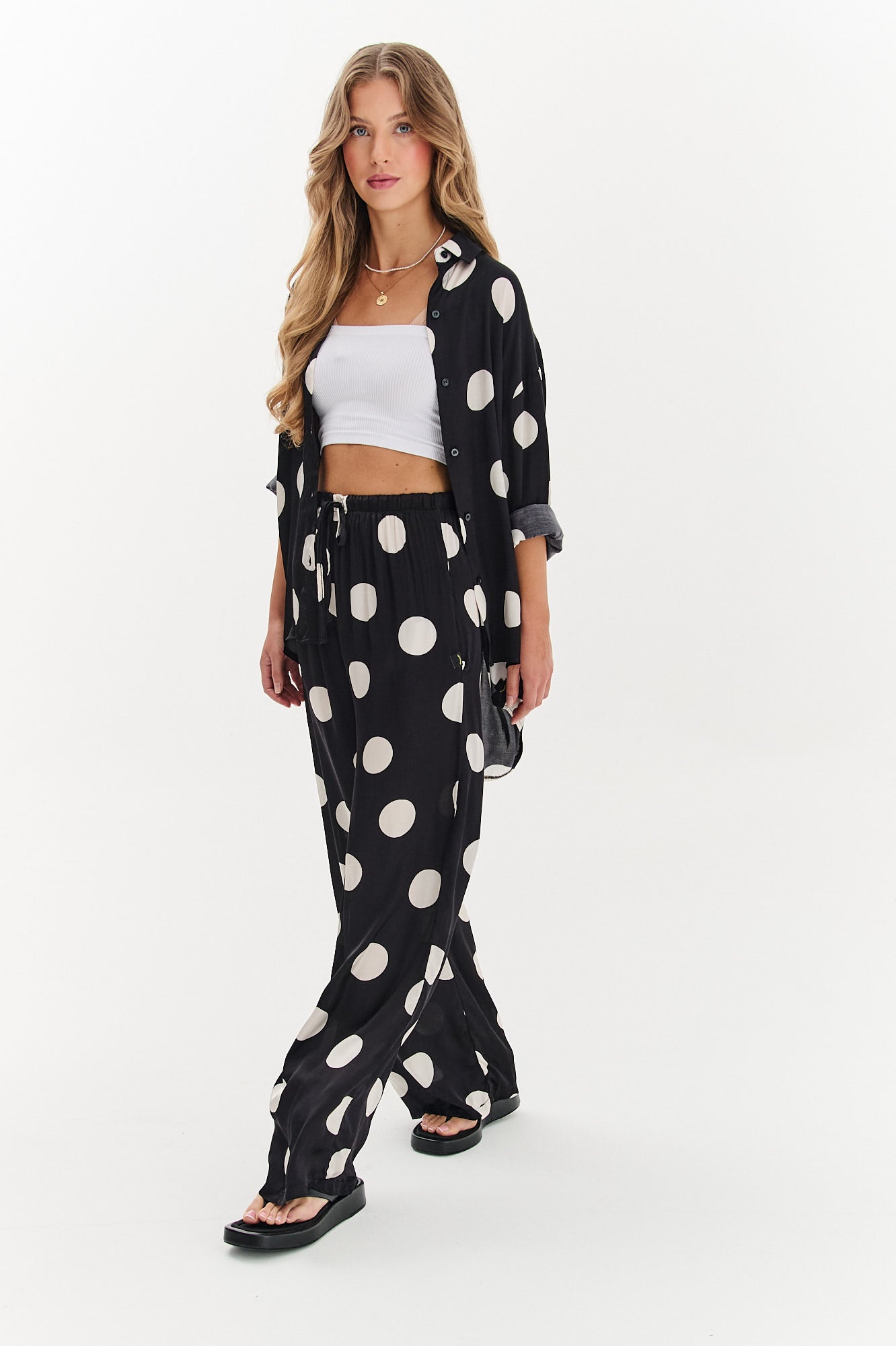 Szerokie spodnie Lucky Dots