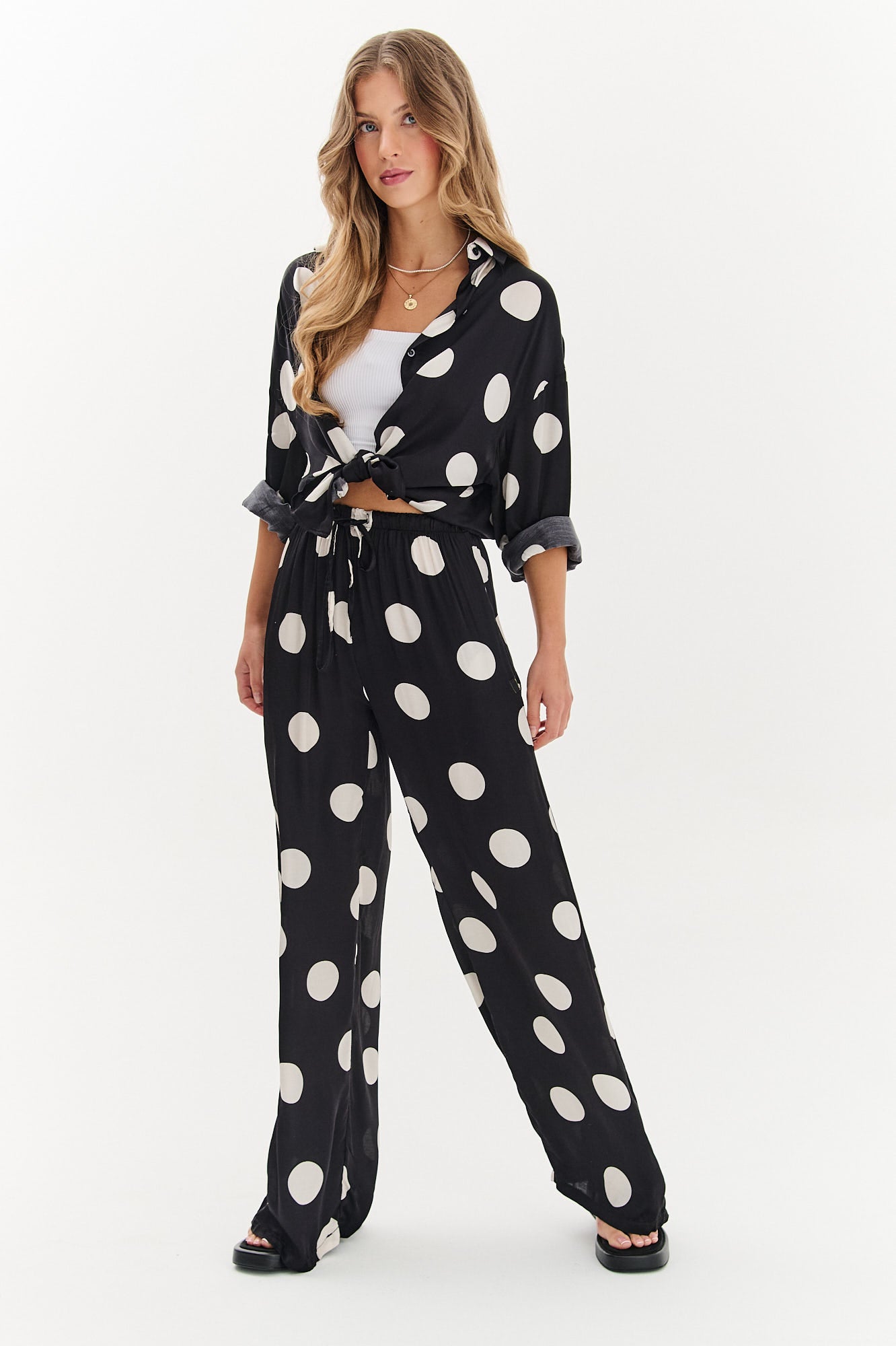 Szerokie spodnie Lucky Dots