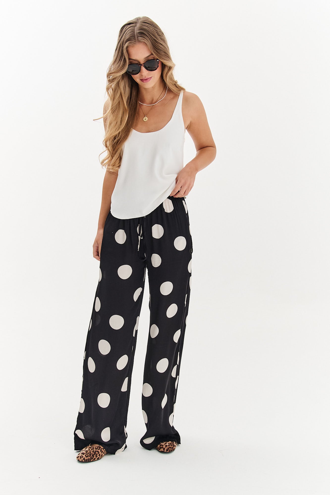 Szerokie spodnie Lucky Dots