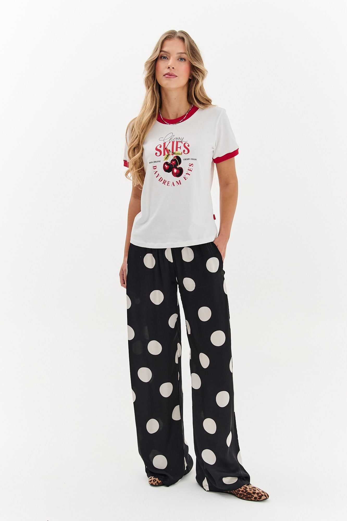 Szerokie spodnie Lucky Dots