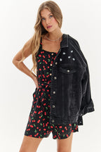 Kombinezon lniany mini Cheeky Cherry