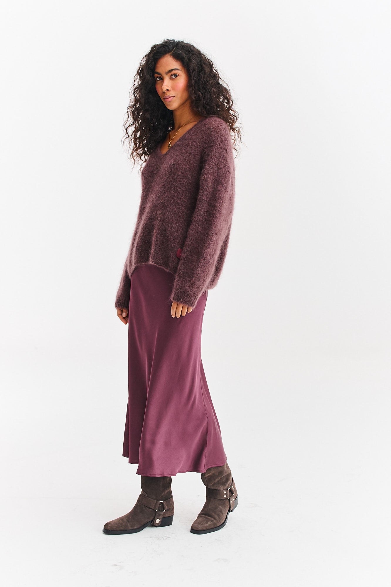 Sweter moherowy Brown Mirage