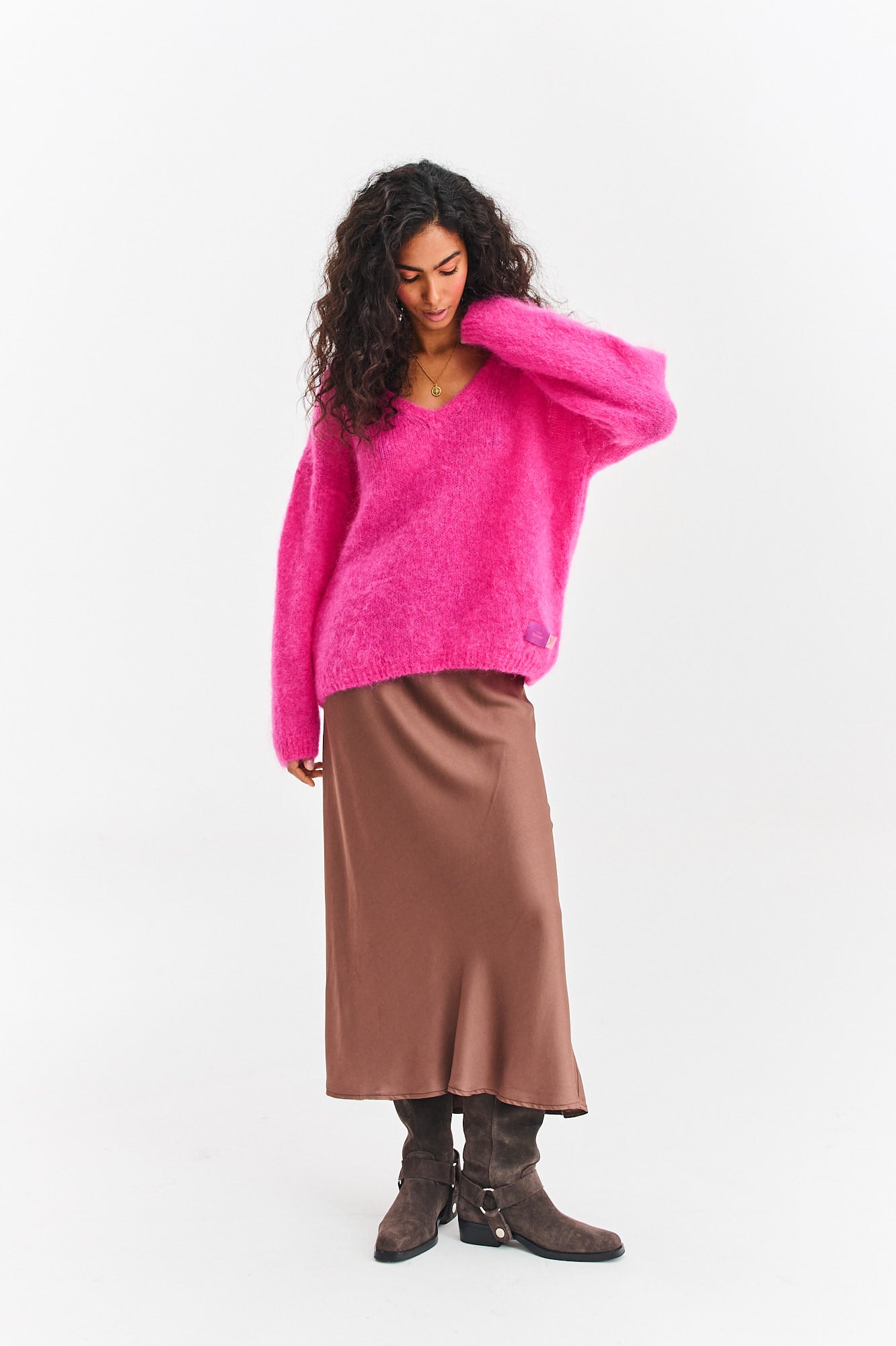 Sweter moherowy Pink Thunder