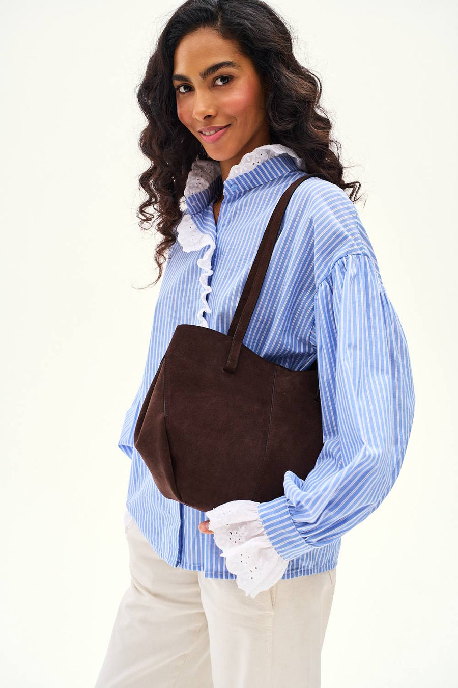 Torebka skórzana typu shopper Chocolate Glow