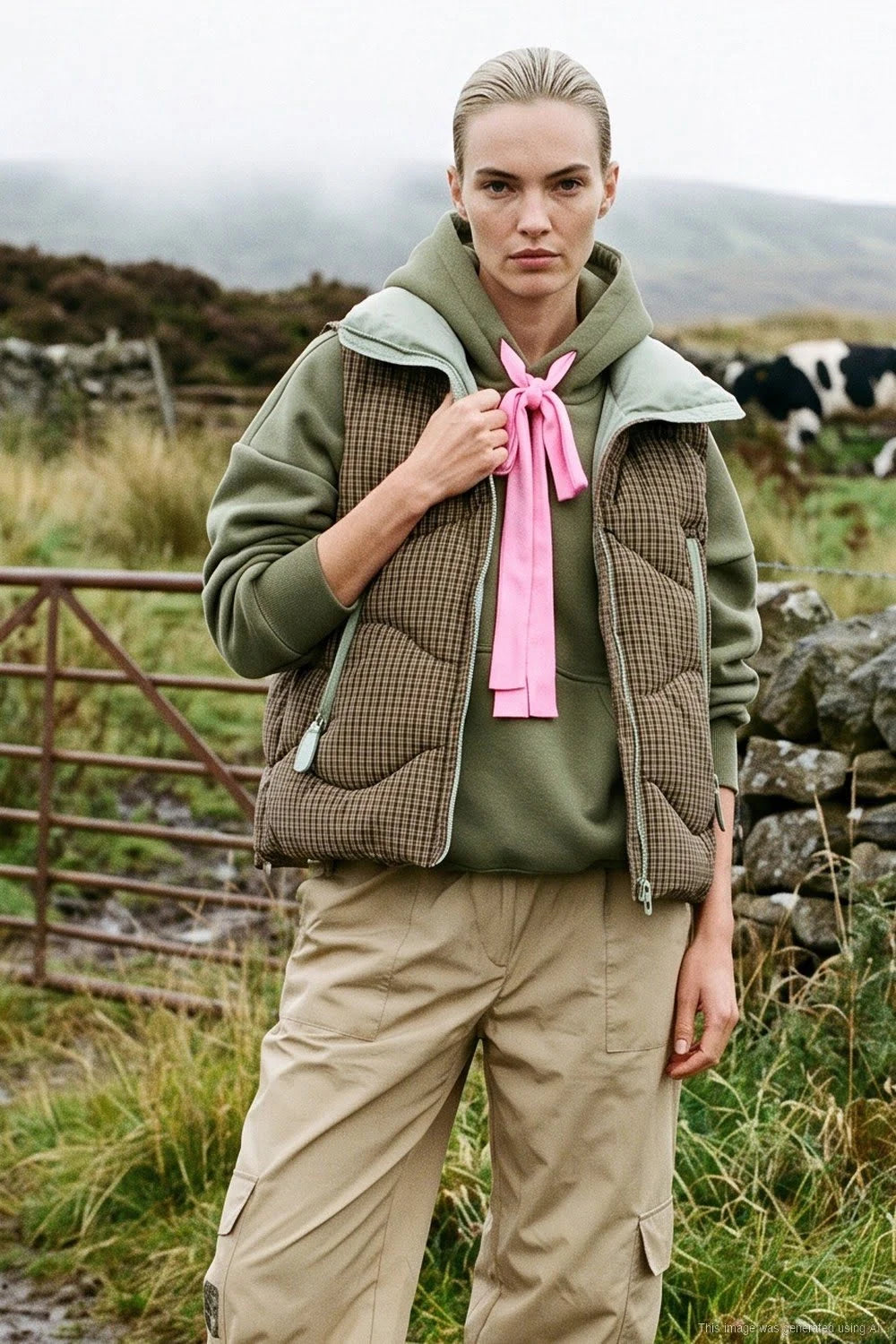 Krótka kamizelka Checked Out