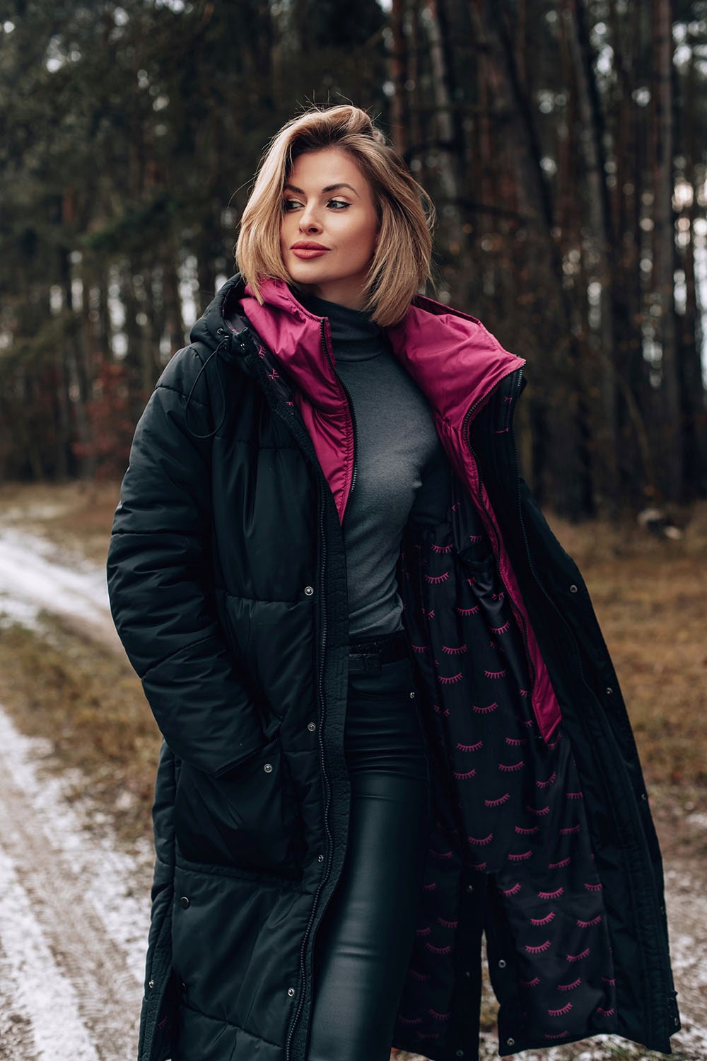 Długa kurtka zimowa Aurora